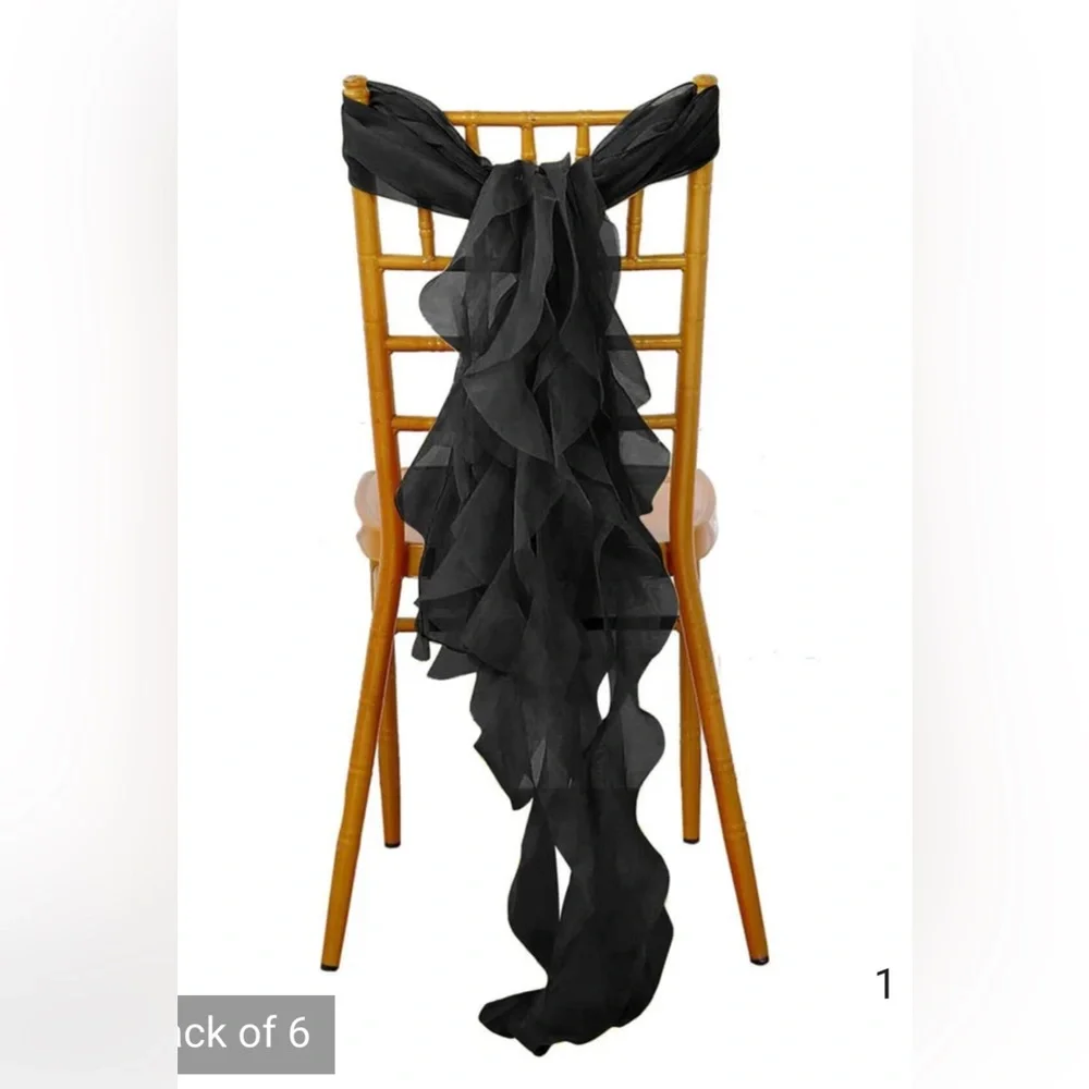 Black Chair Ribbons